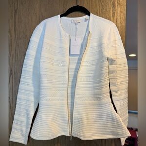 NWT Ted baker white zip jacket blouse